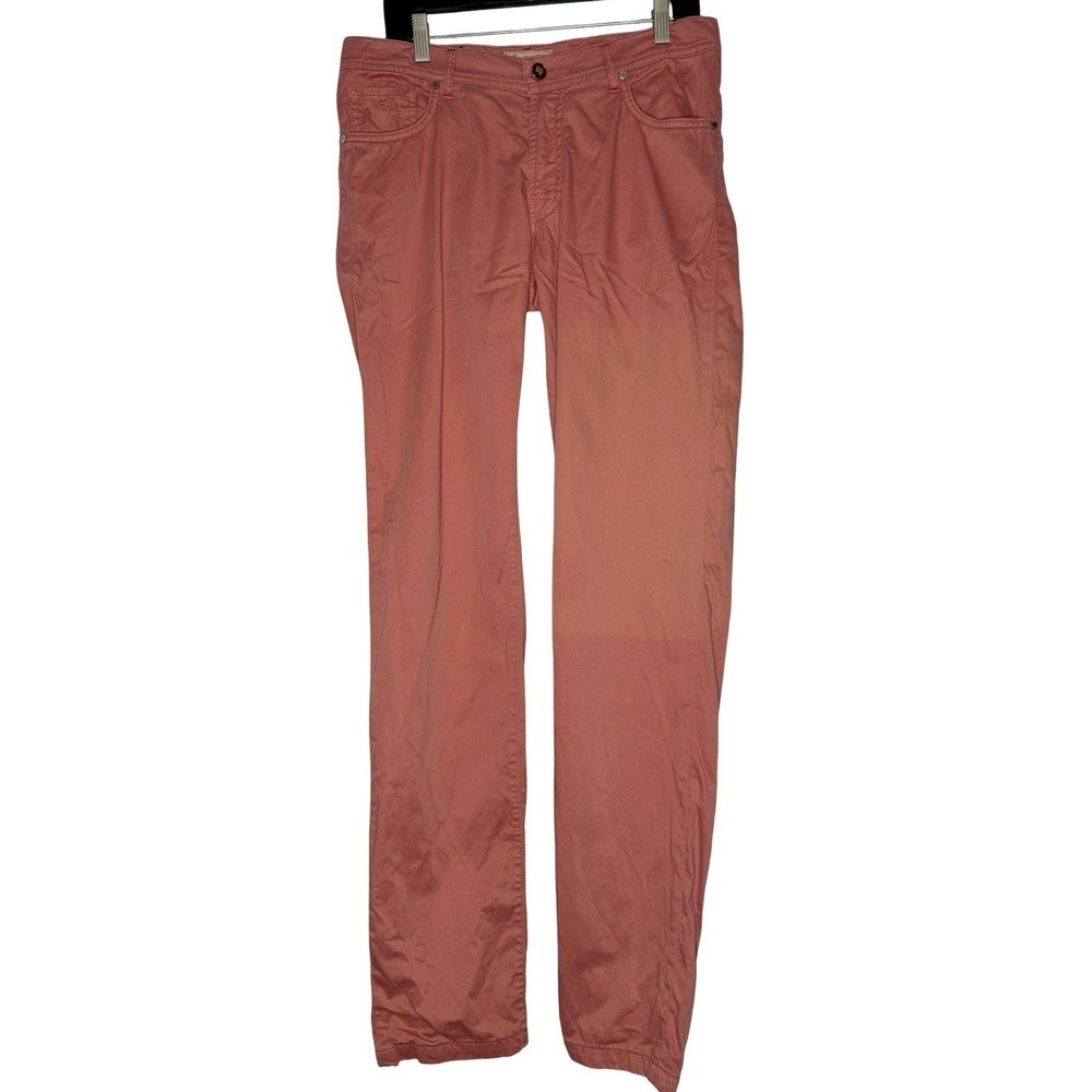 Marco Pescarolo Pants 50 / Size 34 Dark Salmon Pink Luxury Italian Old Money